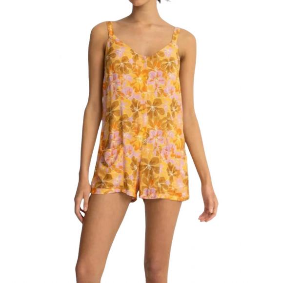 NEW RHYTHM. mahana floral playsuit in yellow - Picture 1 of 2